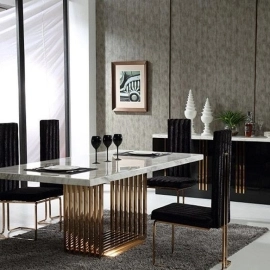 BỘ BÀN GHẾ INOX MẠ VÀNG ĐẲNG CÁP